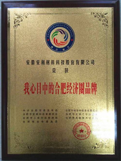 安利股份當選“我心目中的合肥經濟圈品牌”