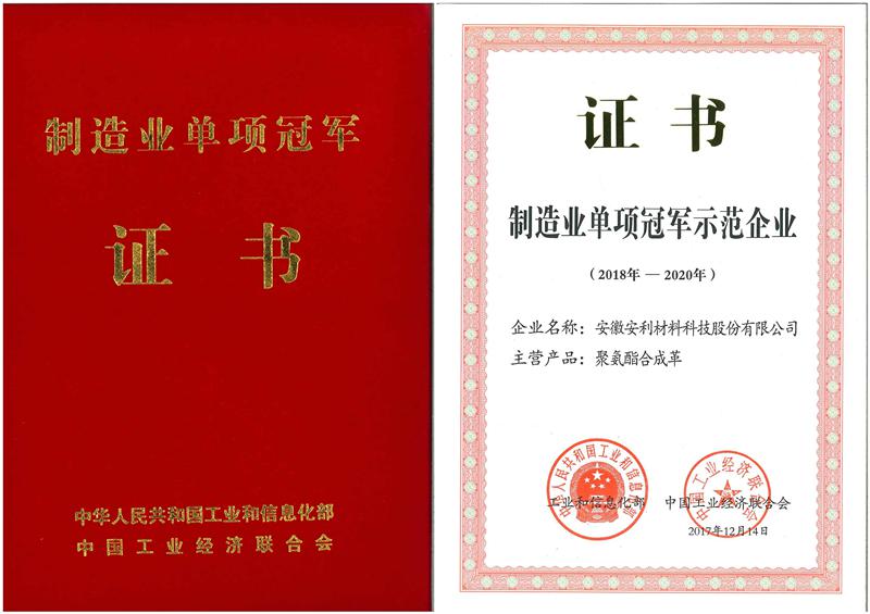 安利股份參加全國製造業單項冠軍經驗交流會並接受表彰